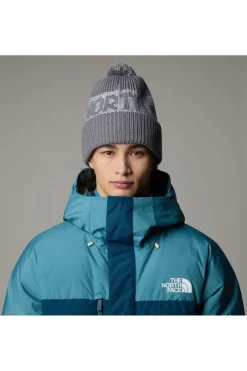 New The North Face Muts Retro Cabin Beanie Smoked Pearl/High Rise