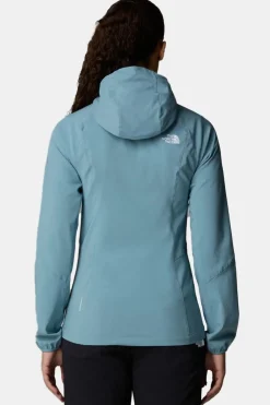 New The North Face Softshell Jas W Nimble Hoodie Shallow Blue