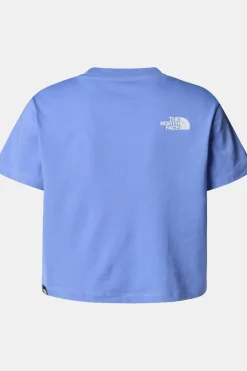 Discount The North Face T-Shirt Girl’S S/S Crop Easy Tee Virtual Blue