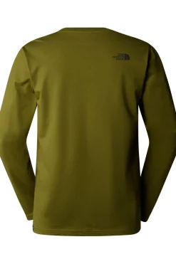 Online The North Face T-Shirt Simple Dome Ls Tee Forest Olive