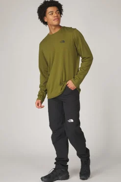 Online The North Face T-Shirt Simple Dome Ls Tee Forest Olive