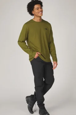 Online The North Face T-Shirt Simple Dome Ls Tee Forest Olive