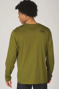 Online The North Face T-Shirt Simple Dome Ls Tee Forest Olive