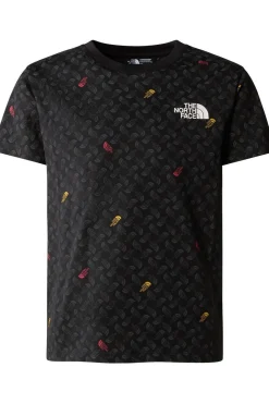 T-Shirt Teen S/S Simple Dome Tee Print Tnf Black Tnf Shado-The North Face Clearance