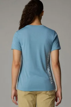 Best The North Face T-Shirt W Foundation Vertical Graphic Tee Shallow Blue