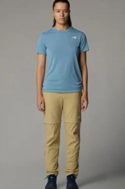 Best The North Face T-Shirt W Foundation Vertical Graphic Tee Shallow Blue