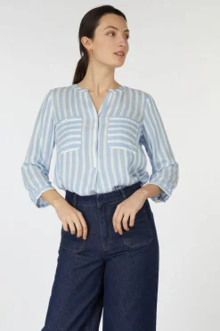 Best Tom Tailor Blouse 1016190 Light Blue/Stripes