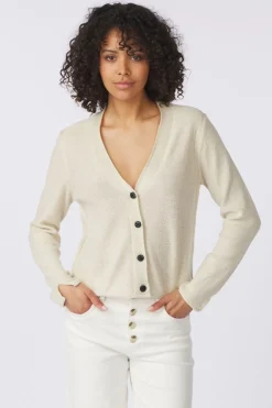 Best Tom Tailor Cardigan Knit Cardigan With Lurex Whisper White