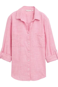 Discount Tom Tailor Hemd With Slub Structure Navy Blue