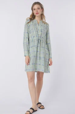 Outlet Tom Tailor Jurk 1045304 light blue/light green