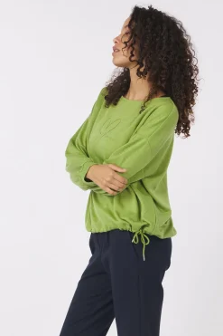 New Tom Tailor Trui Sweatshirt With Embroidery Navy Blue