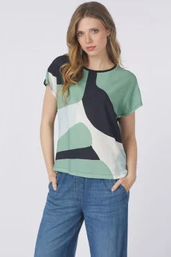 Online Tom Tailor T-Shirt T-Shirt Fabric Mix Mid Blue/Denim / Jeans