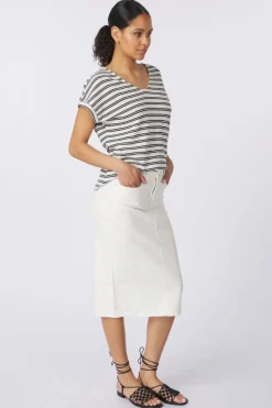 Discount Tom Tailor T-Shirt T-Shirt Stripe Structure Whisper White