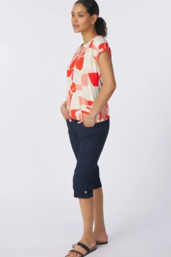 T-Shirt T-Shirt Alloverprinted V-Neck-Tom Tailor Sale