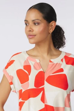 T-Shirt T-Shirt Alloverprinted V-Neck-Tom Tailor Sale