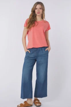 T-Shirt T-Shirt Ajour Crew Neck-Tom Tailor Fashion