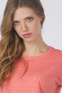 T-Shirt T-Shirt Ajour Crew Neck-Tom Tailor Fashion