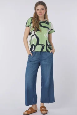 Clearance Tom Tailor T-Shirt T-Shirt Fabric Mix Mid Blue/Denim / Jeans