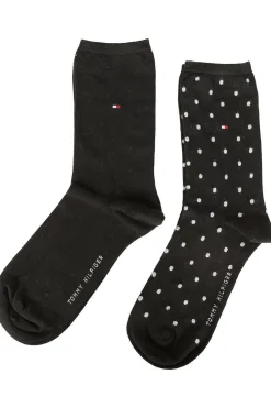 Clearance Tommy Hilfiger Socks Kous Dot Sock black