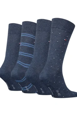 Online Tommy Hilfiger Socks Sokken Th Men Sock 4P Tin Giftbox Stripe Dot Jeans