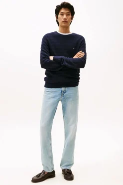 Trui Stripe Structure C Nk-Tommy Hilfiger Sale