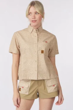 Discount Topo Designs Hemd Retro River Shirt S/S W Crackle Sesame