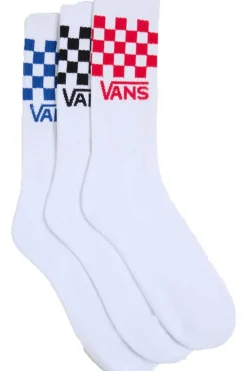 Fashion Vans Sokken Classic Check Crew White
