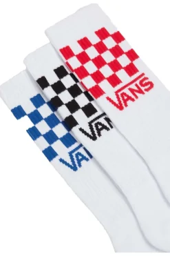Fashion Vans Sokken Classic Check Crew White