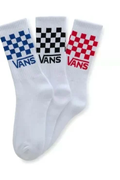 Sokken Drop V Classic Check Crew Sock White/Black/Heather-Vans Clearance