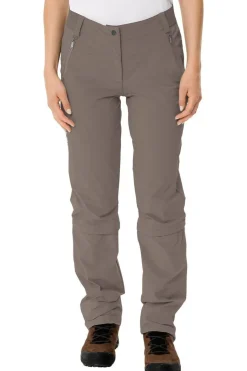 Sale Vaude Afritsbroek Women'S Farley Stretch Capri T-Zip III Coconut