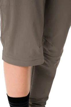 Sale Vaude Afritsbroek Women'S Farley Stretch Capri T-Zip III Coconut