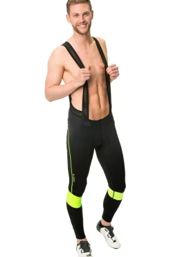 Hot Vaude Fietsbroek Kuro Warm Bib Tights black/yellow