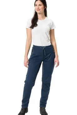 Clearance Vaude Fietsbroek Tremalzo Softshell Pants dark blue