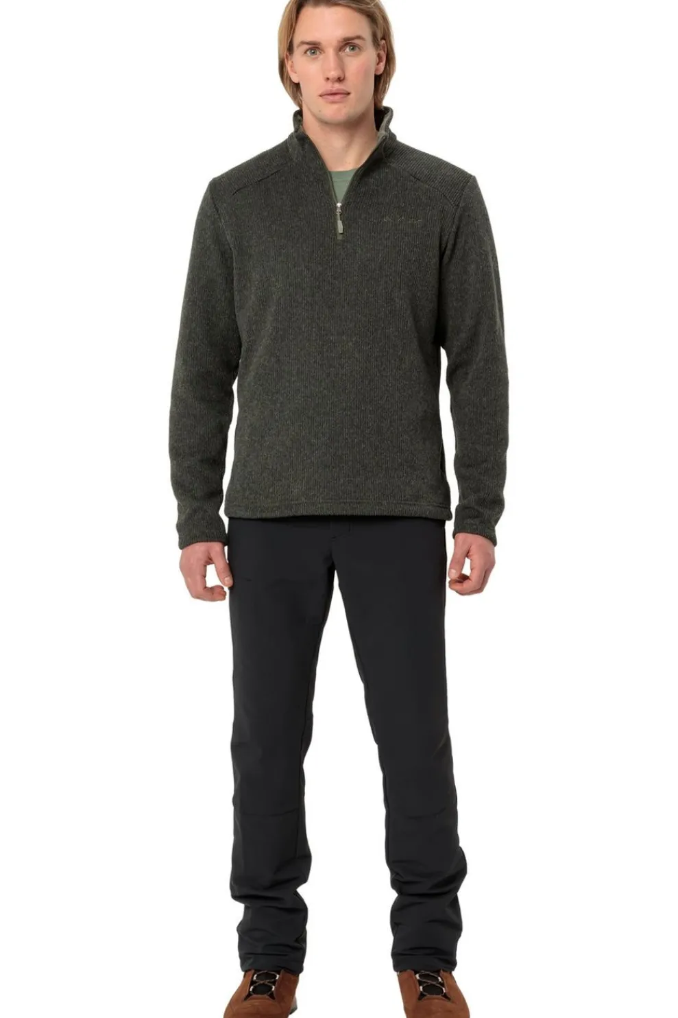 Hot Vaude Fleece Tesero Pullover Khaki