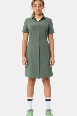 Hot Vaude Jurk Farley Stretch Olive Green