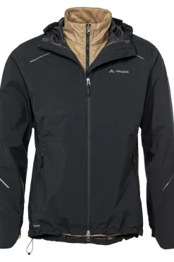 Outlet Vaude Men'S Yaras 3In1 Jacket Black/Oat