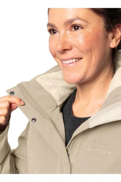Hot Vaude Regenjas Women'S Skomer Wool Parka Ii Beige
