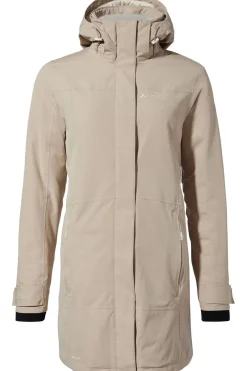 Hot Vaude Regenjas Women'S Skomer Wool Parka Ii Beige