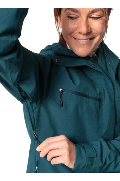Online Vaude Regenjas Yaras Warm Rain Jacket dark green