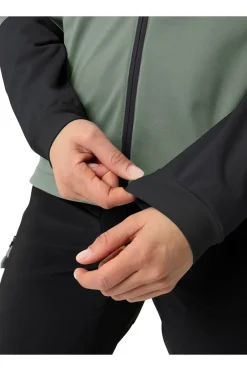 Outlet Vaude Softshell Jas Women'S Qimsa Hooded Softshell Jacket Olive Green/Black