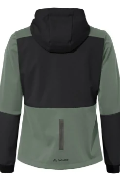 Outlet Vaude Softshell Jas Women'S Qimsa Hooded Softshell Jacket Olive Green/Black