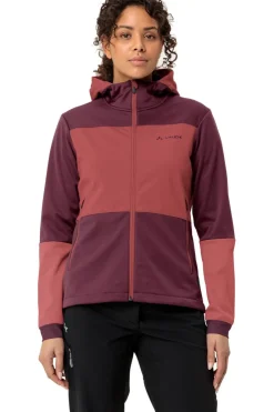 Online Vaude Softshell Jas Women'S Qimsa Hooded Softshell Jacket Mid Red/Bordeaux / Maroon