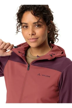 Online Vaude Softshell Jas Women'S Qimsa Hooded Softshell Jacket Mid Red/Bordeaux / Maroon