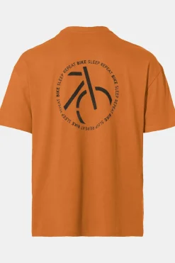 Clearance Vaude T-Shirt Men'S Cyclist Casual Shirt Orange/Mustard