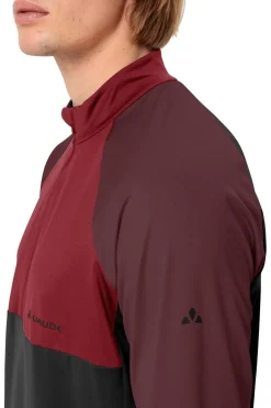 New Vaude T-Shirt Men'S Qimsa Halfzip Ls Shirt Mid Red/Bordeaux / Maroon