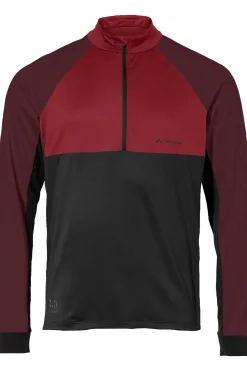New Vaude T-Shirt Men'S Qimsa Halfzip Ls Shirt Mid Red/Bordeaux / Maroon
