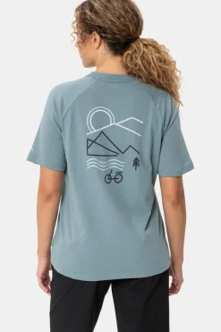 Online Vaude T-Shirt Women'S Cyclist Casual Shirt mid blue
