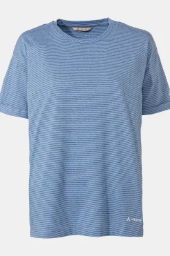 Sale Vaude T-Shirt Women'S Mineo Striped Ultramarine