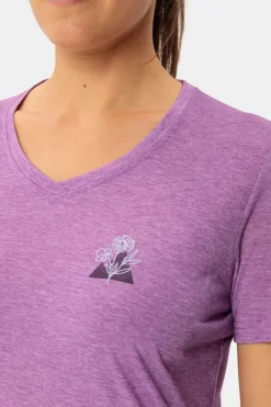 Sale Vaude T-Shirt Women'S Skomer Print T-Shirt Iii Dark Pink/Fuchsia