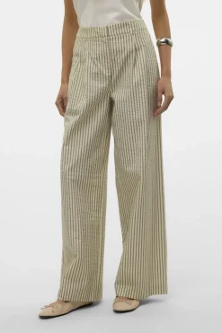Broek Siv Wide Striped-Vero Moda Discount